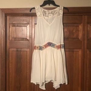 Free People Embroidered Mini Dress